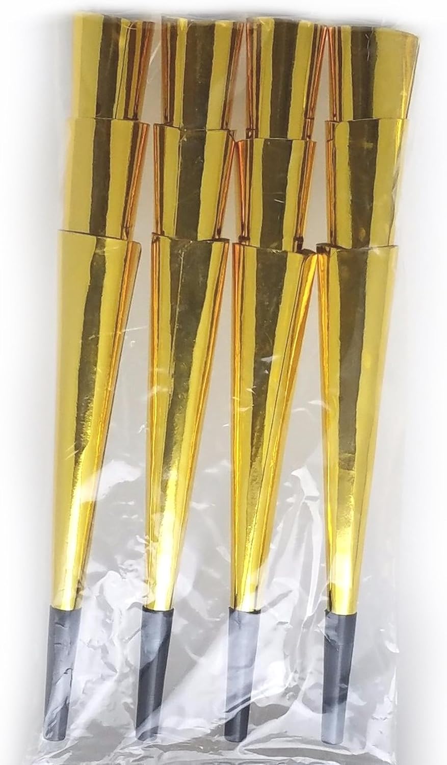 Party Favors Plus Gold Foil New Years Eve Party Horns 9 Inch 36 Count