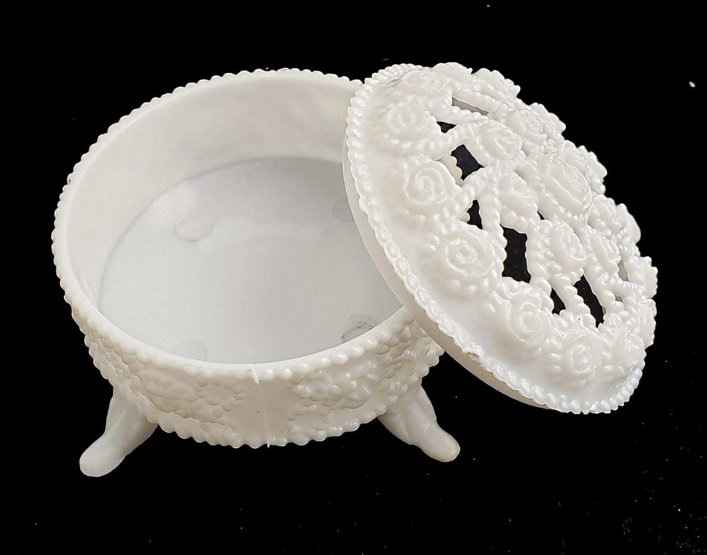Party Favors Plus White Plastic Round Trinket Containers 12 Count