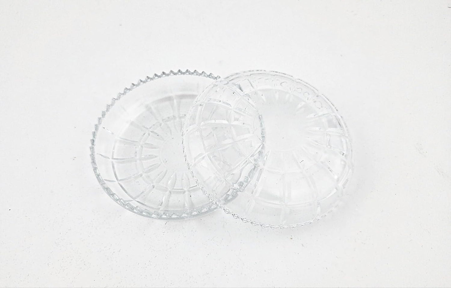 Party Favors Plus Clear Glass Bomboniera Favor Dishes Sawtooth Edge 4 Inch 2 Count