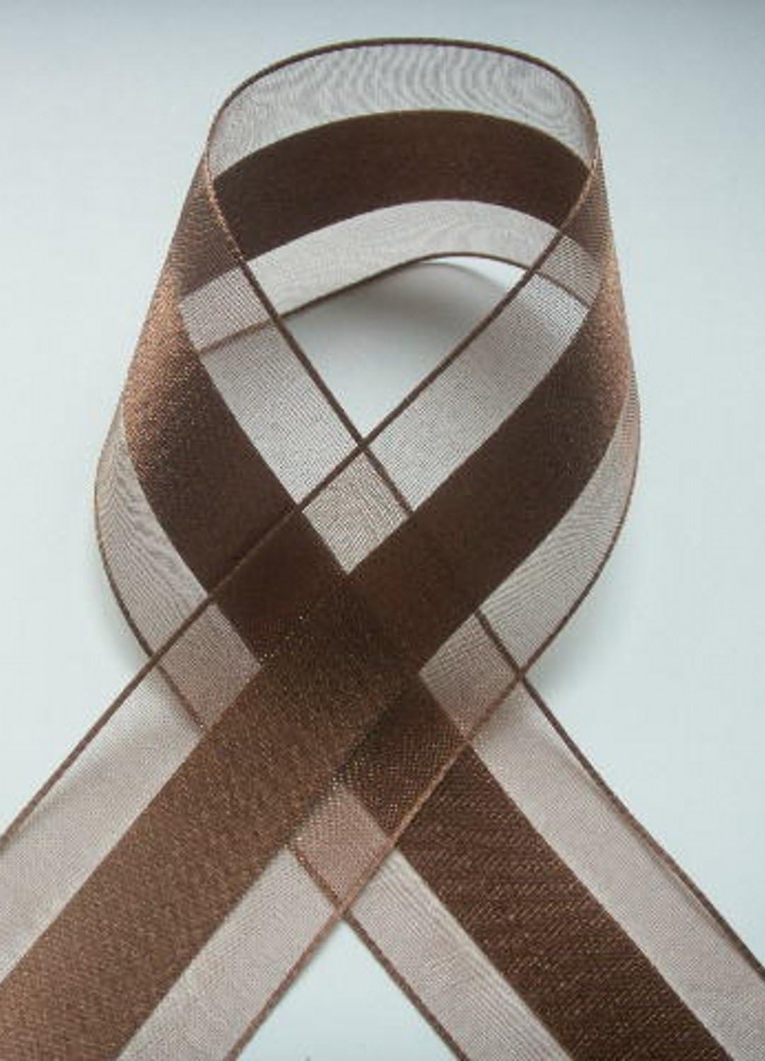 Party Favors Plus Brown Organza and Satin Ribbon 1.5in 25 Yards