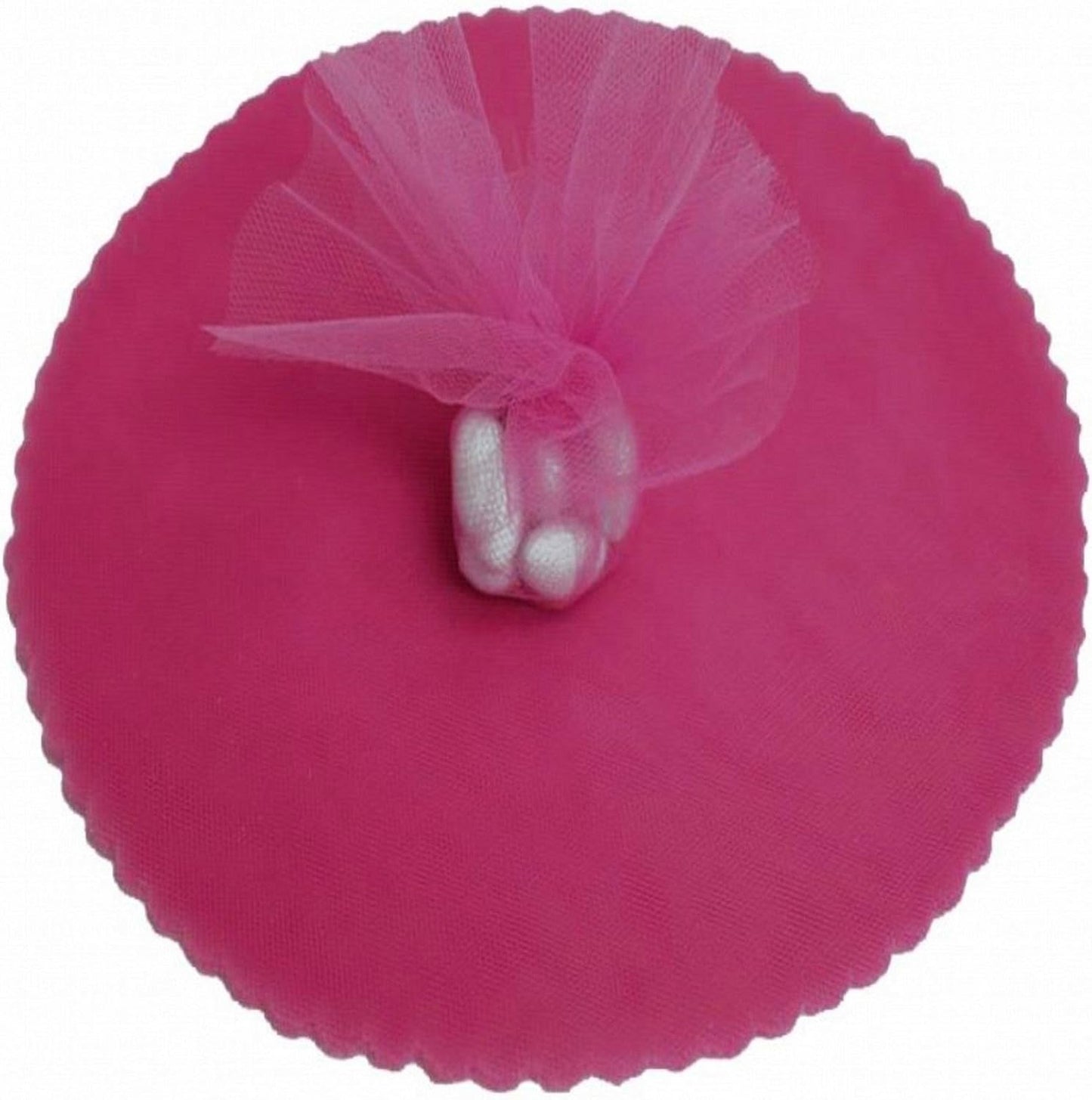Party Favors Plus Hot Pink Fuchsia Scalloped Tulle Circles 9 Inch 100 Count