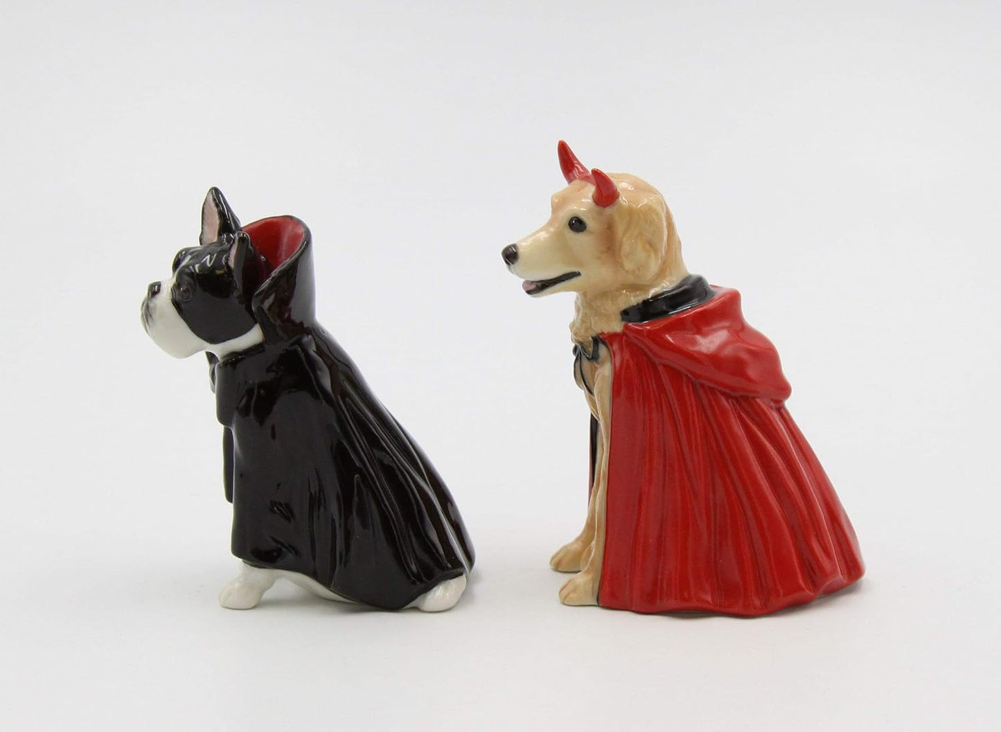 Cosmos Gifts Fine Porcelain Halloween Vampire Dracula Dog Salt and Pepper Shakers Set 3-3/8" H