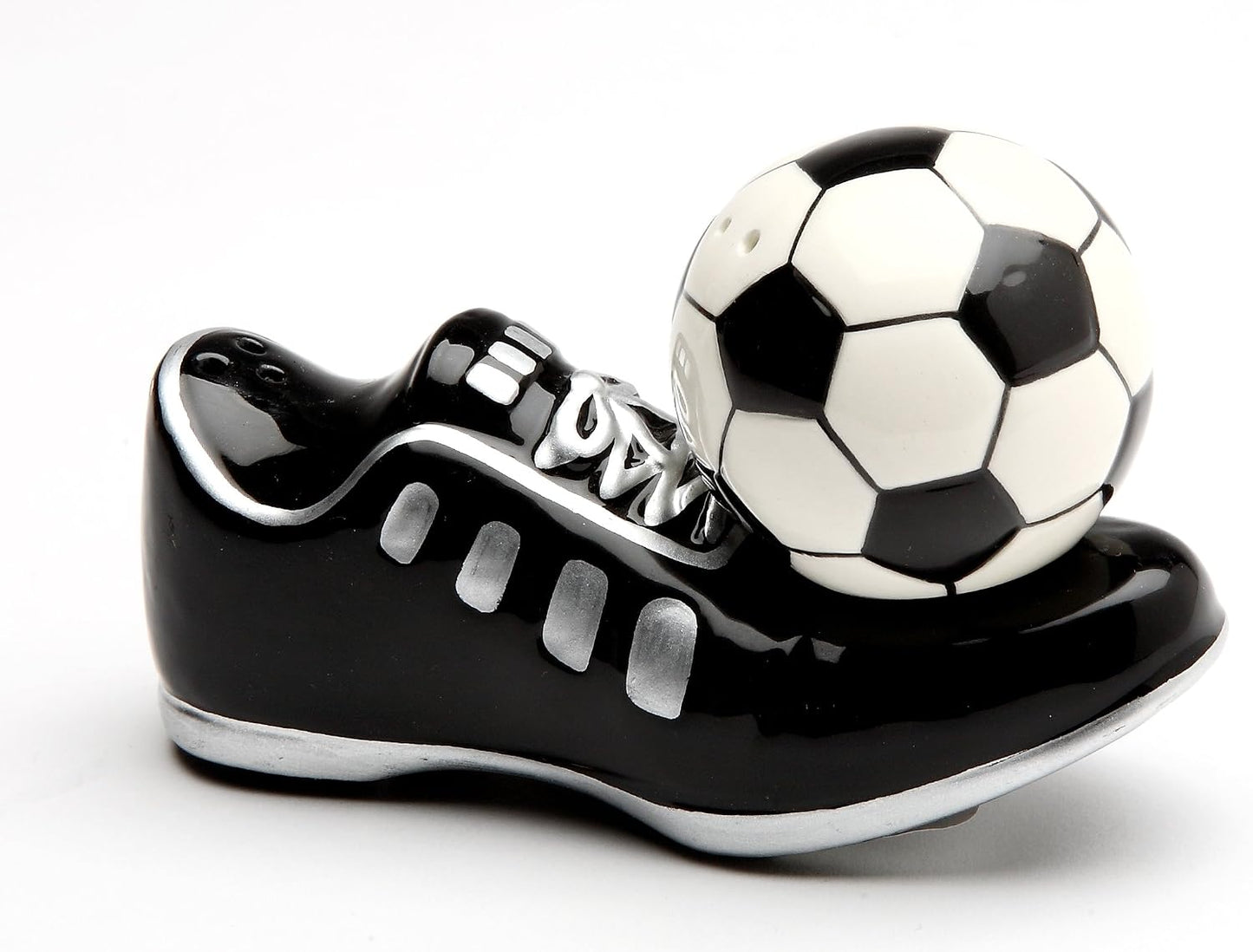 Cosmos Gifts 10466 Soccer Shoe and Soccer Ball Salt and Pepper Shakers
