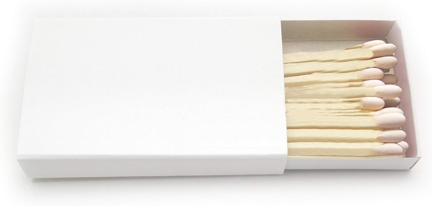 Party Favors Plus Plain White Cover Wooden Matches Box 50 Count