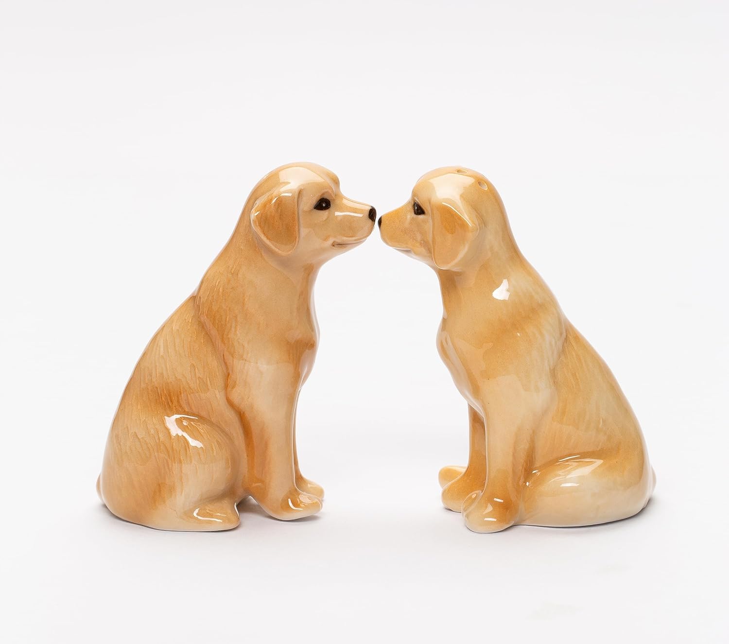 Cosmos Gifts Fine Ceramic Labrador Retriever Dogs Salt and Pepper Shakers Set 3-5/8" H