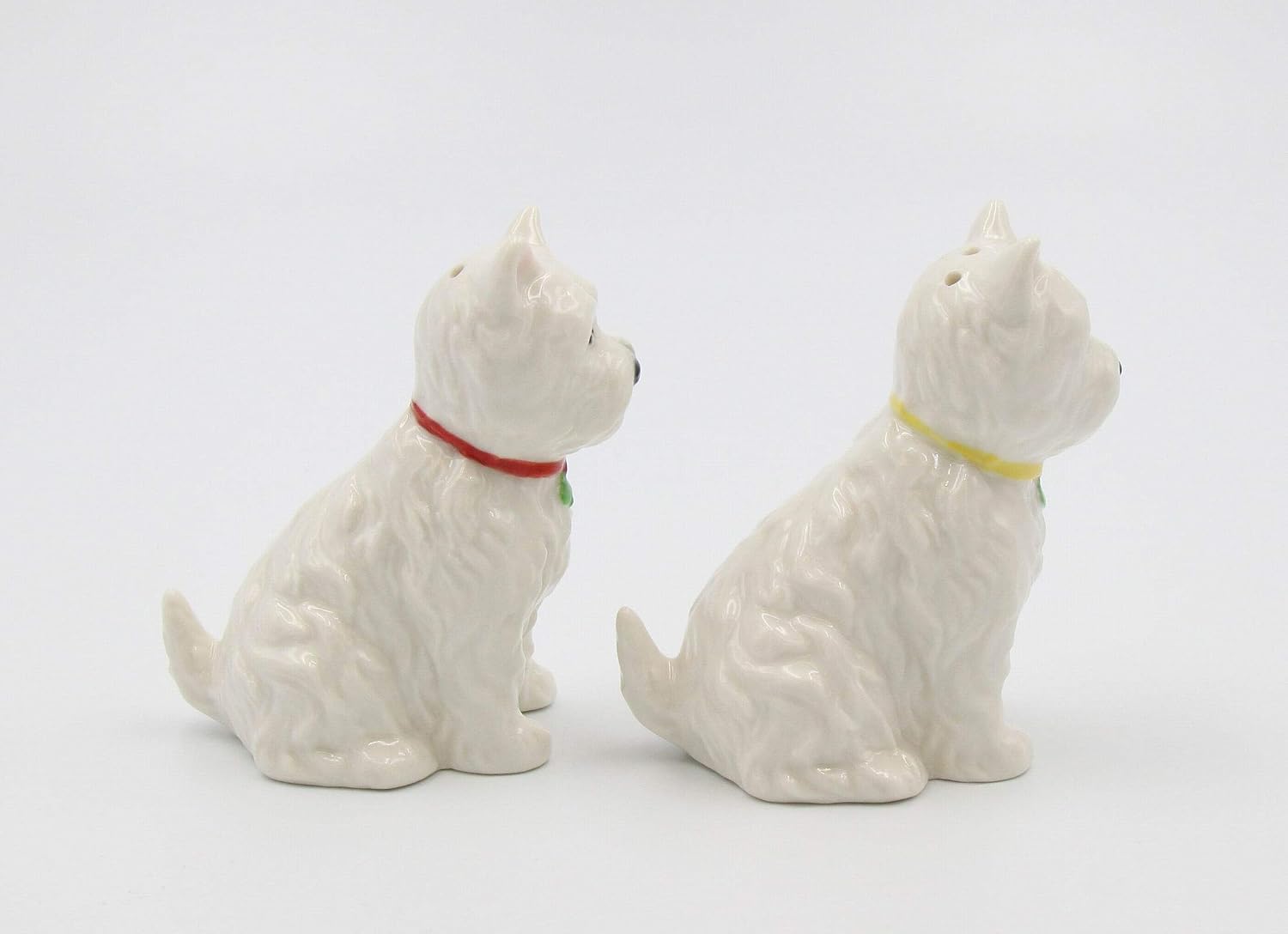 Cosmos Gifts Fine Porcelain West Highland White Terrier Westie Dog Shamrocks Salt and Pepper Shakers Set 2-7/8" H White