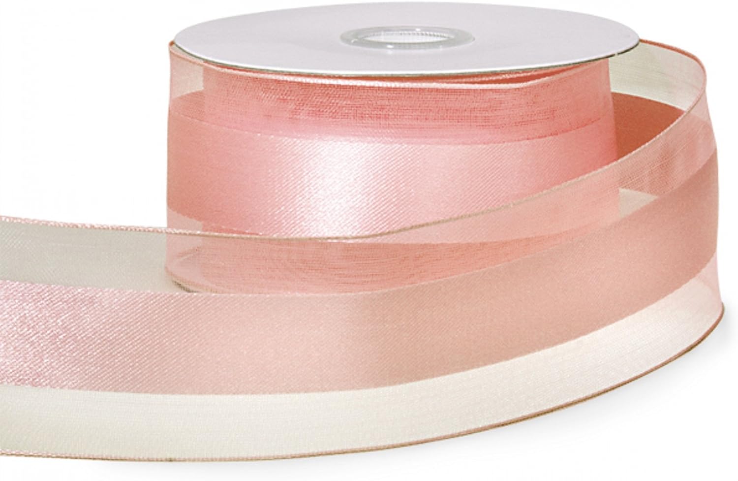 Party Favors Plus Peach Organza and Satin Ribbon 1.5in 25 Yards