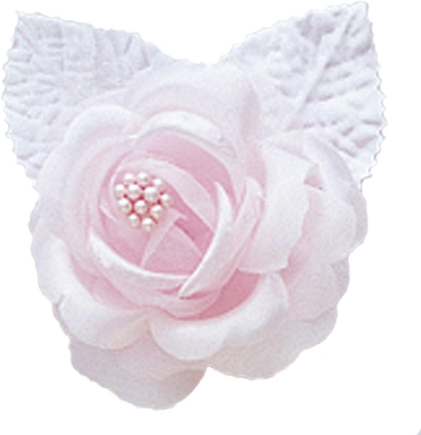 Party Favors Plus White Lace Parasol Umbrella with Light Pink Roses 36"