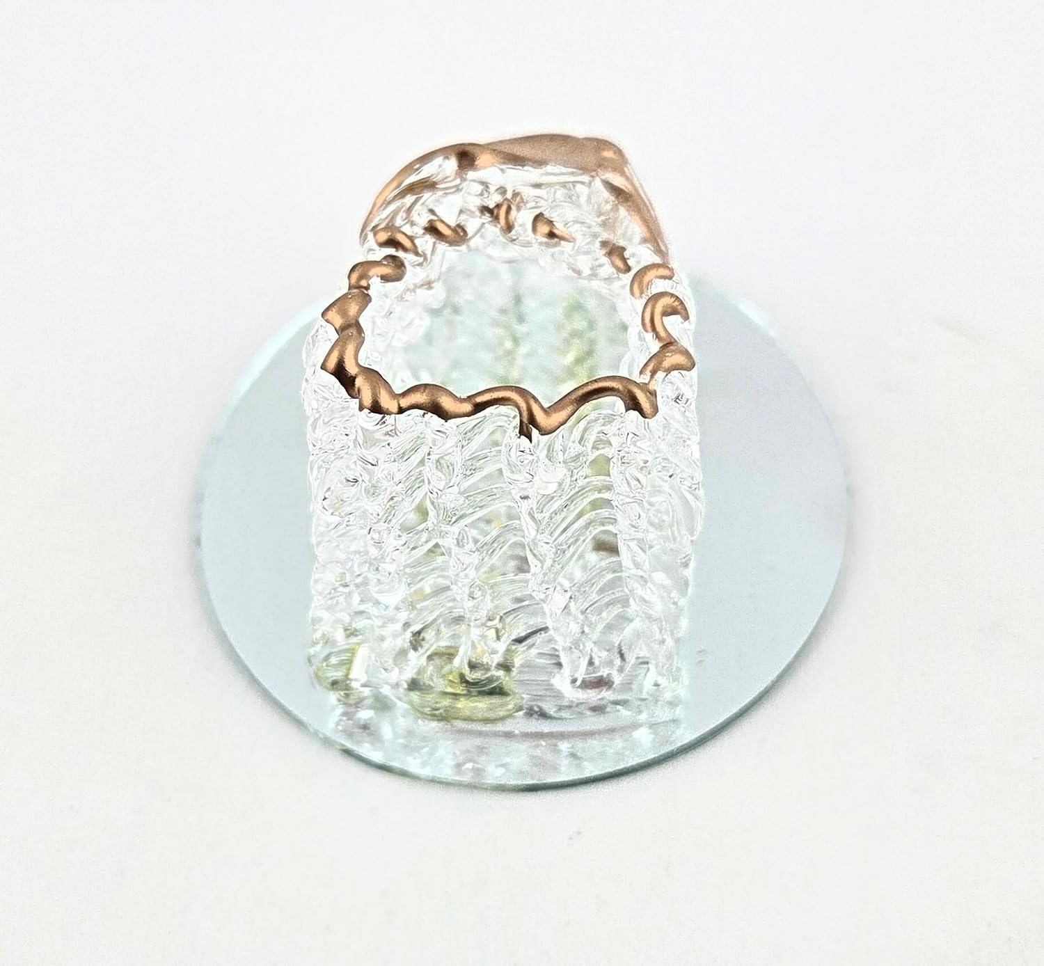 Party Favors Plus Polyresin Baby Bootie Figurine Clear Rose Gold 1.375 Inch