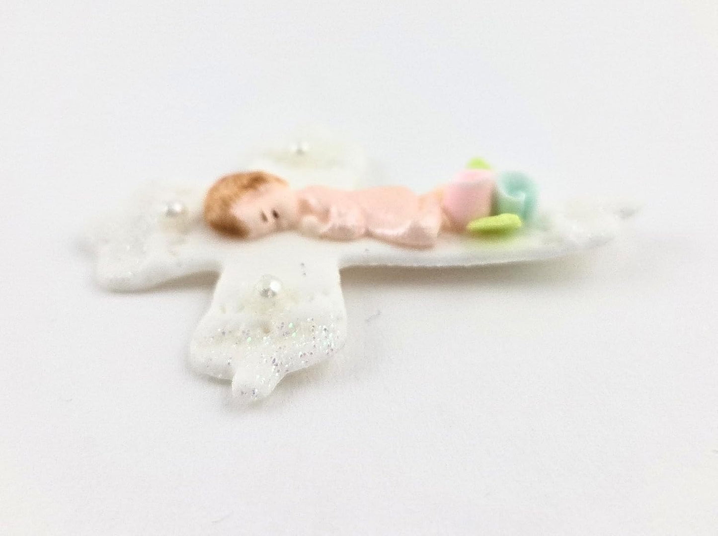 Party Favors Plus Cold Porcelain Praying Baby Capia Figurines Blue 12 Count