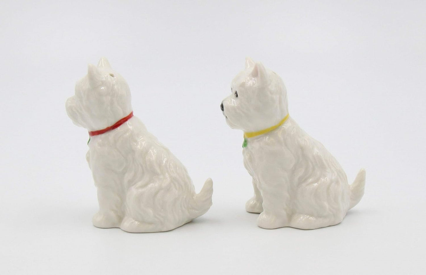 Cosmos Gifts Fine Porcelain West Highland White Terrier Westie Dog Shamrocks Salt and Pepper Shakers Set 2-7/8" H White