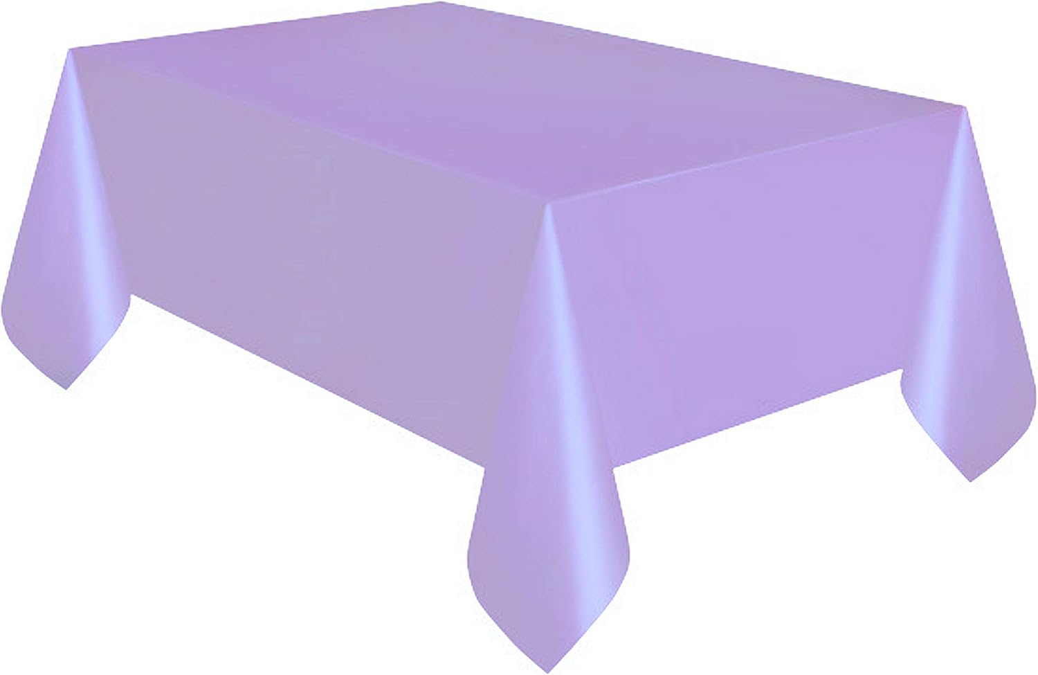 Party Favors Plus Lavender Plastic Rectangular Tablecloth with Matching Table Skirt 54 X 108 Inch 1 Set