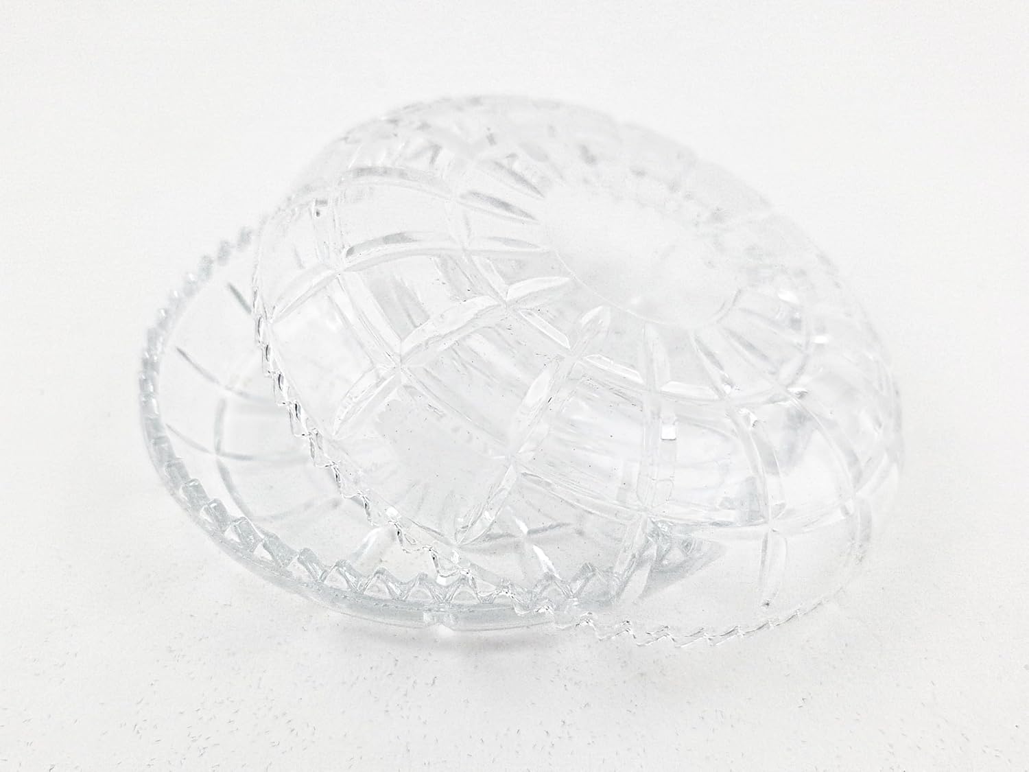 Party Favors Plus Clear Glass Bomboniera Favor Dishes Sawtooth Edge 4 Inch 2 Count