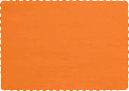 Party Favors Plus Tangerine Paper Placemats Rectangular 10x14 Inch 25 Count