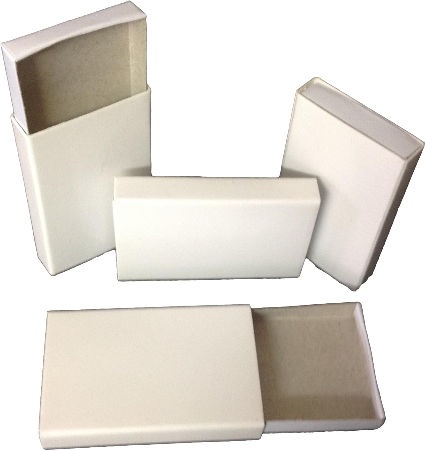 Party Favors Plus Plain White Cardboard Slide Tray Candy Boxes 50 Count
