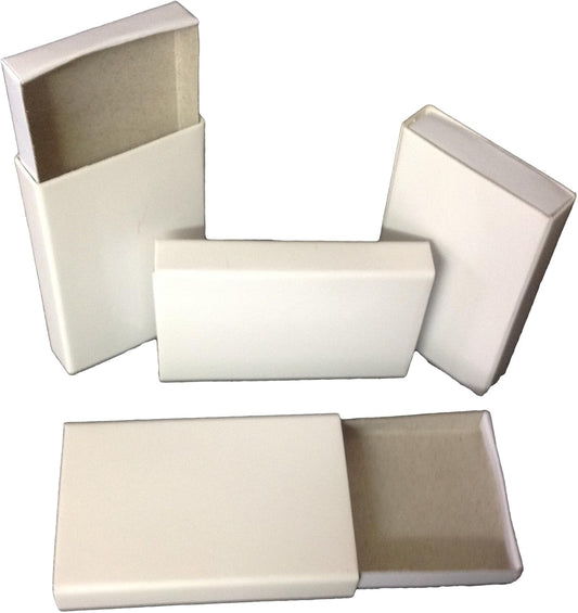 Party Favors Plus Plain White Cardboard Slide Tray Candy Boxes 50 Count