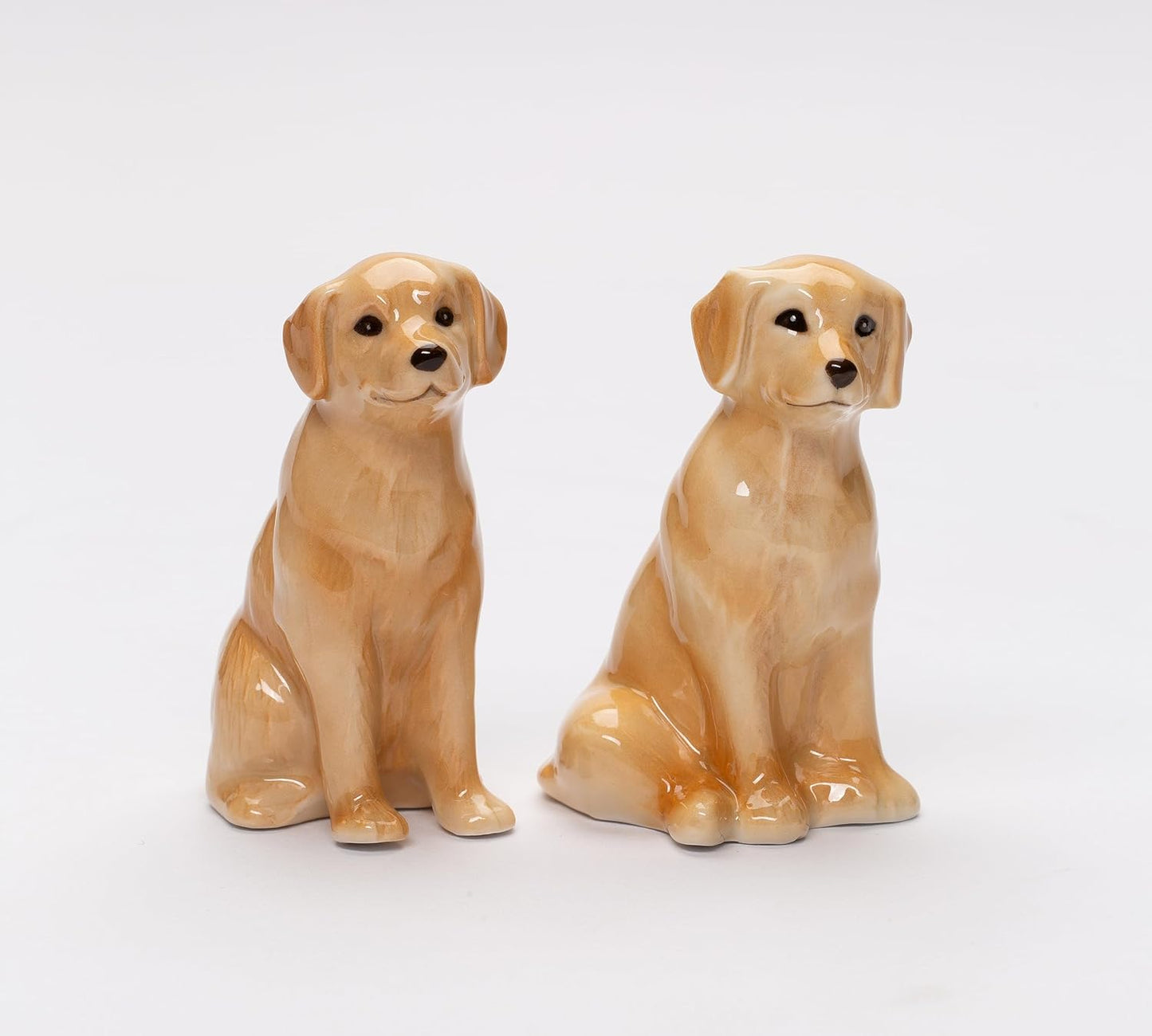 Cosmos Gifts Fine Ceramic Labrador Retriever Dogs Salt and Pepper Shakers Set 3-5/8" H