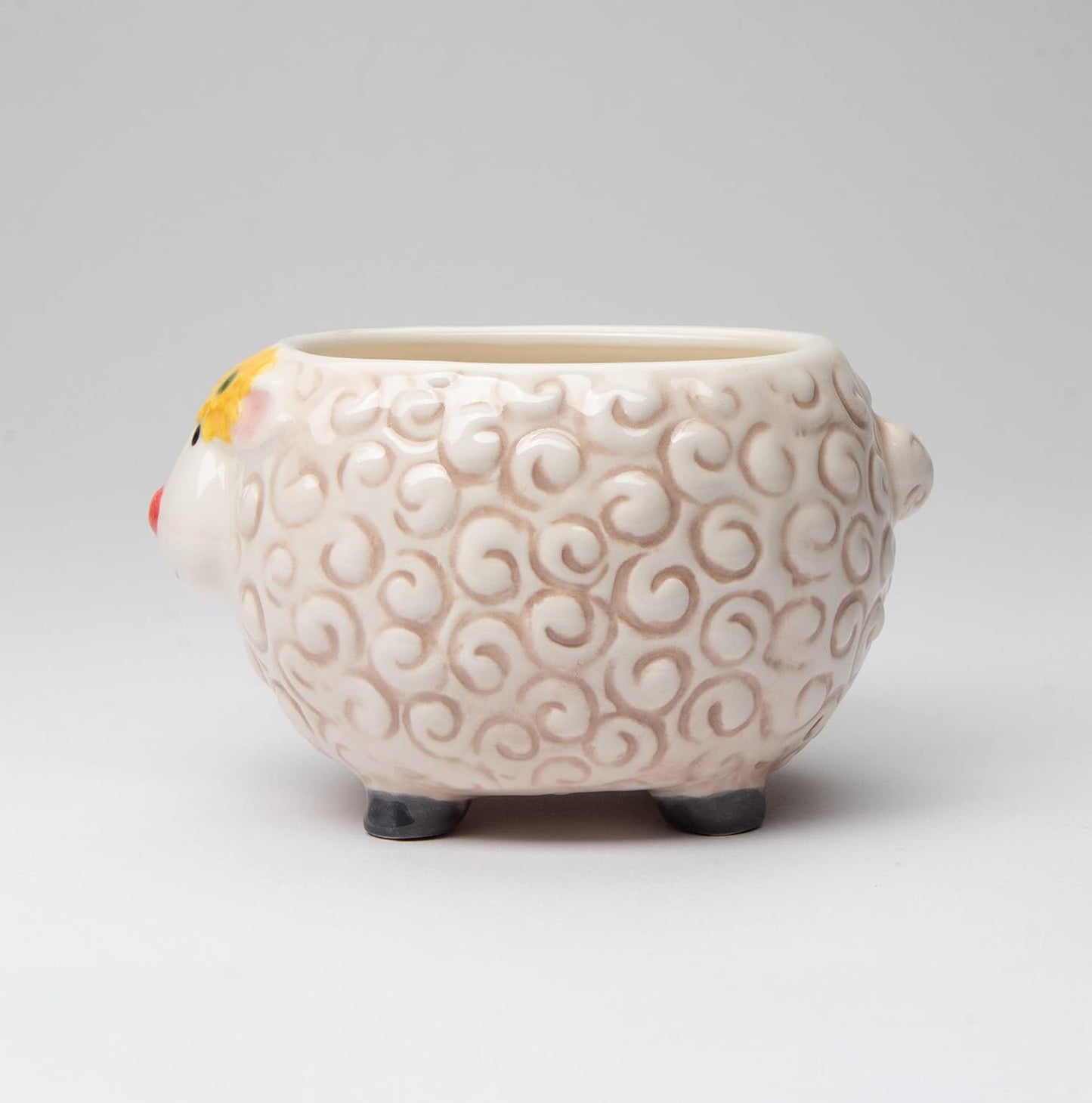 Cosmos Gifts Fine Ceramic Cute Lamb Sheep Decorative Candy Bowl 5" L