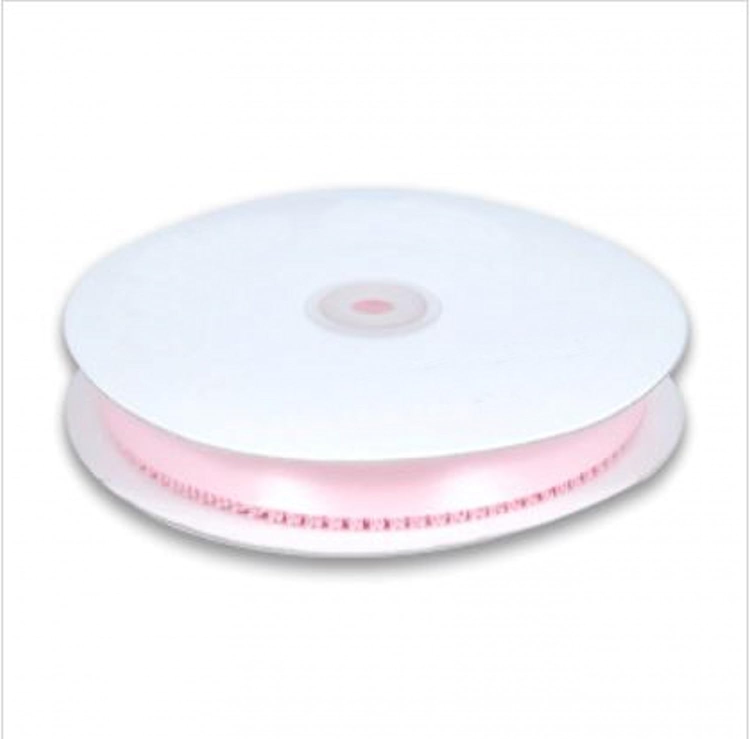 Party Favors Plus Light Pink Double Face Satin Picot Ribbon 50 Yards