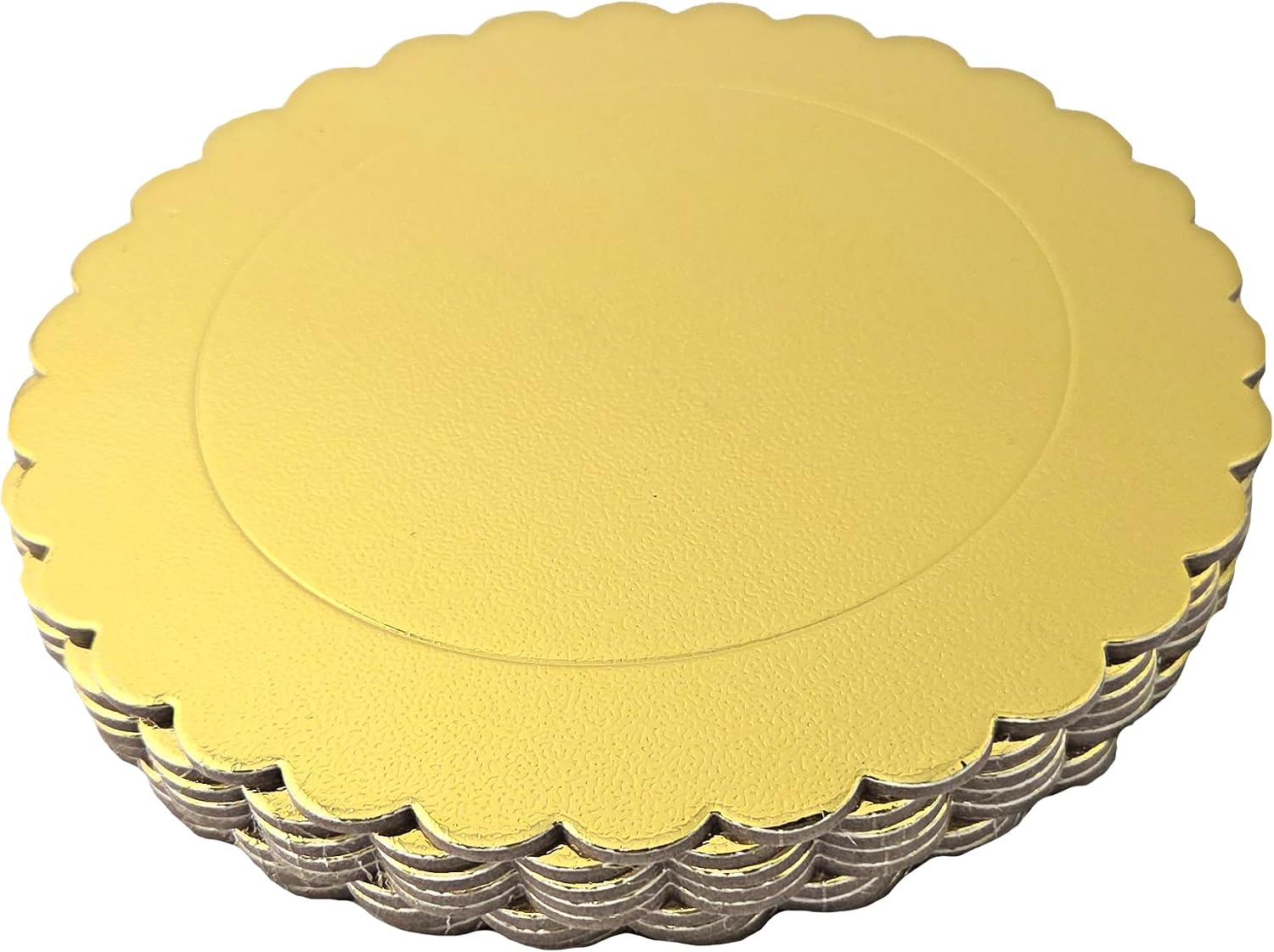 Party Favors Plus Gold Round Cake Boards Scalloped Edge Heavy Duty 8 Inch 10 Count