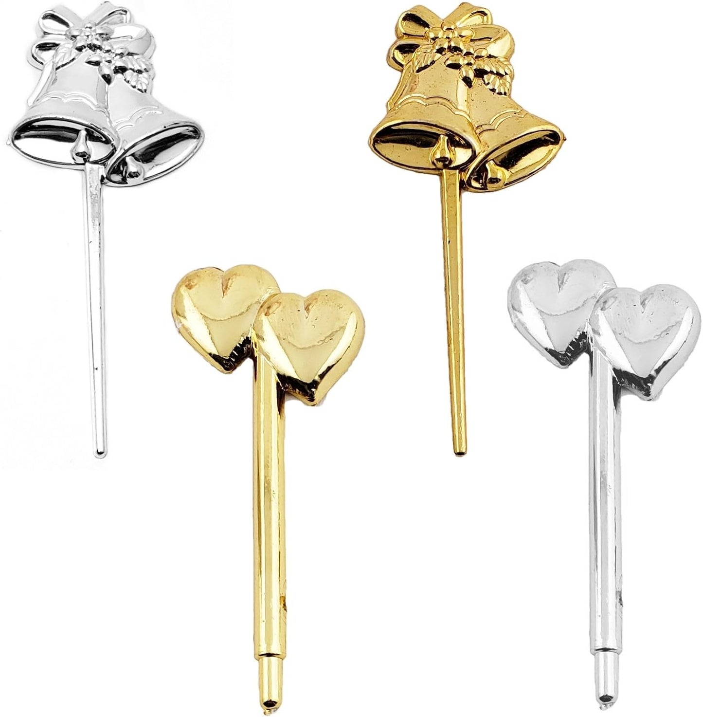 Party Favors Plus Silver Double Bell Candy Holder Sticks 12 Count
