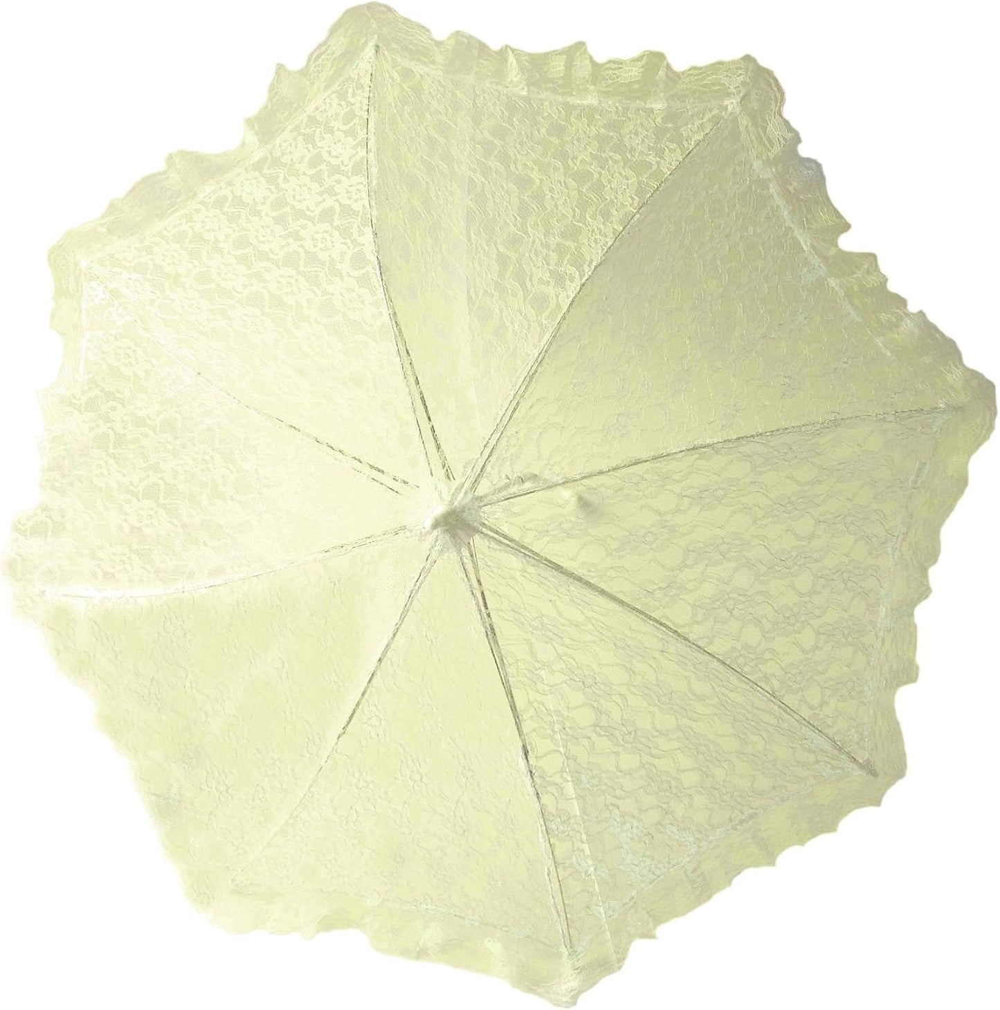 Party Favors Plus Yellow Lace Umbrella Parasol 36 Inches
