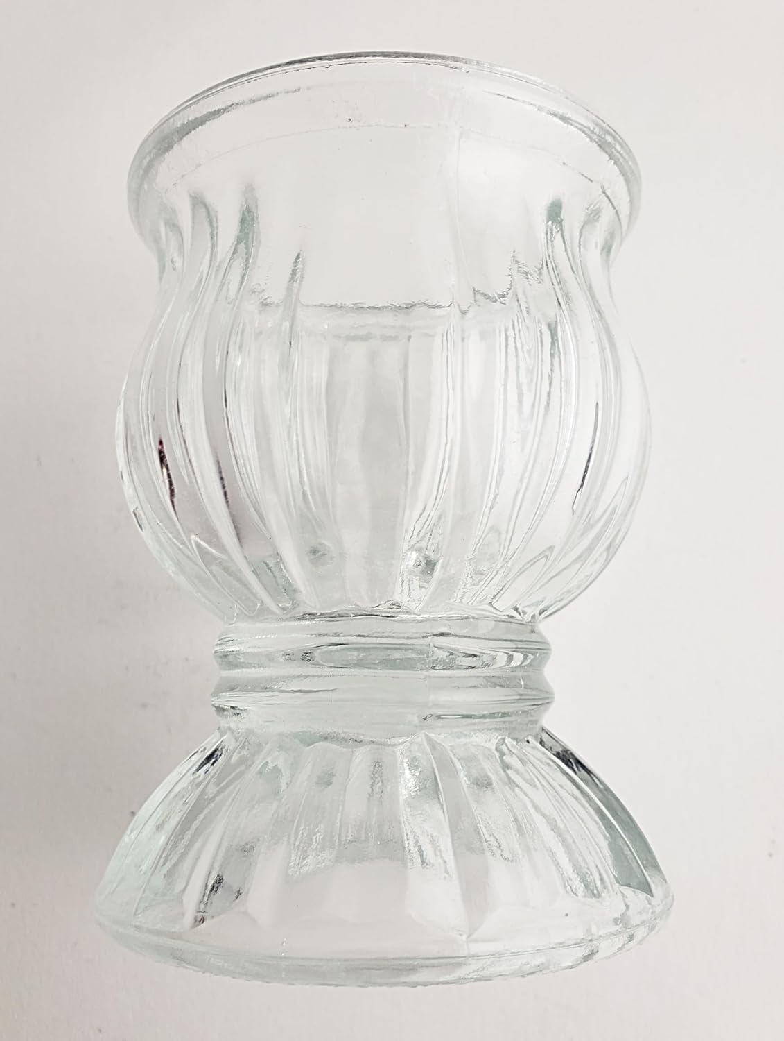 Party Favors Plus Clear Glass Tealight Candle Holders 4 Piece Set