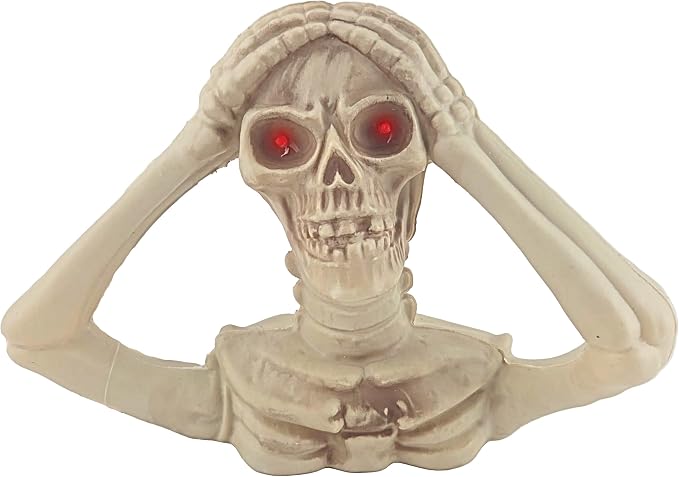 Tabletop Light-Up Eyes Skeleton Halloween Decoration