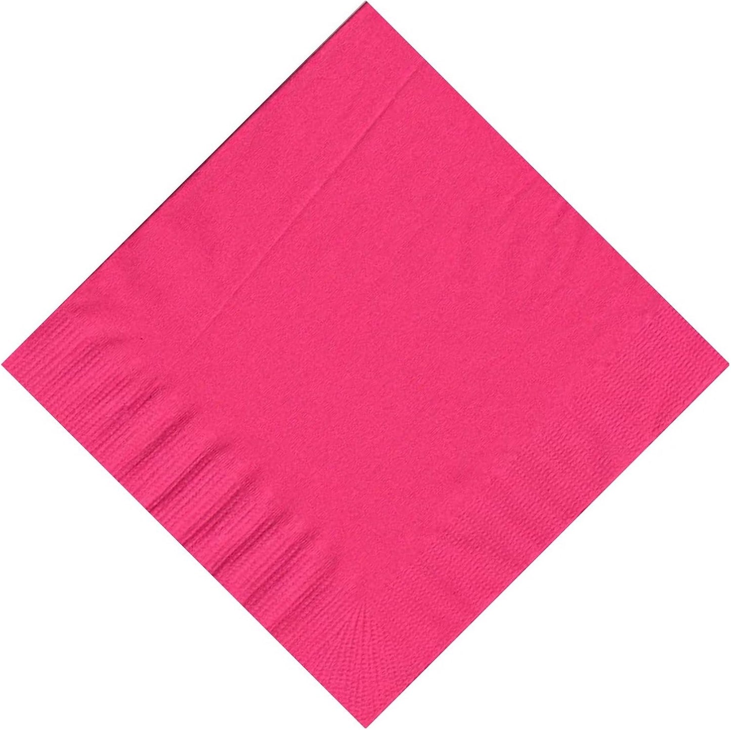 Party Favors Plus Beverage Napkins Hot Pink 600 Count