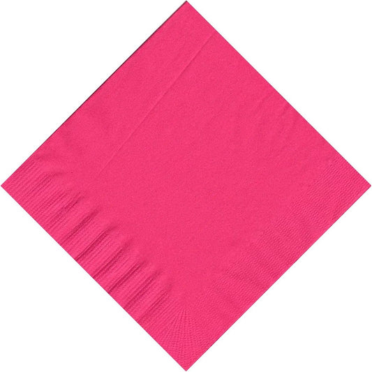 Party Favors Plus Beverage Napkins Hot Pink 600 Count
