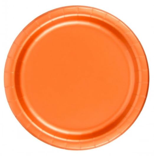 Party Favors Plus Dessert Cake Paper Plates Tangerine Orange 240 Count