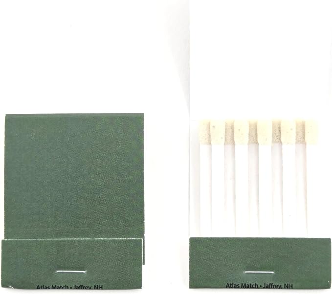 Party Favors Plus Plain Dark Green Cover Matches 20 Strike Matchbooks 50-Pack