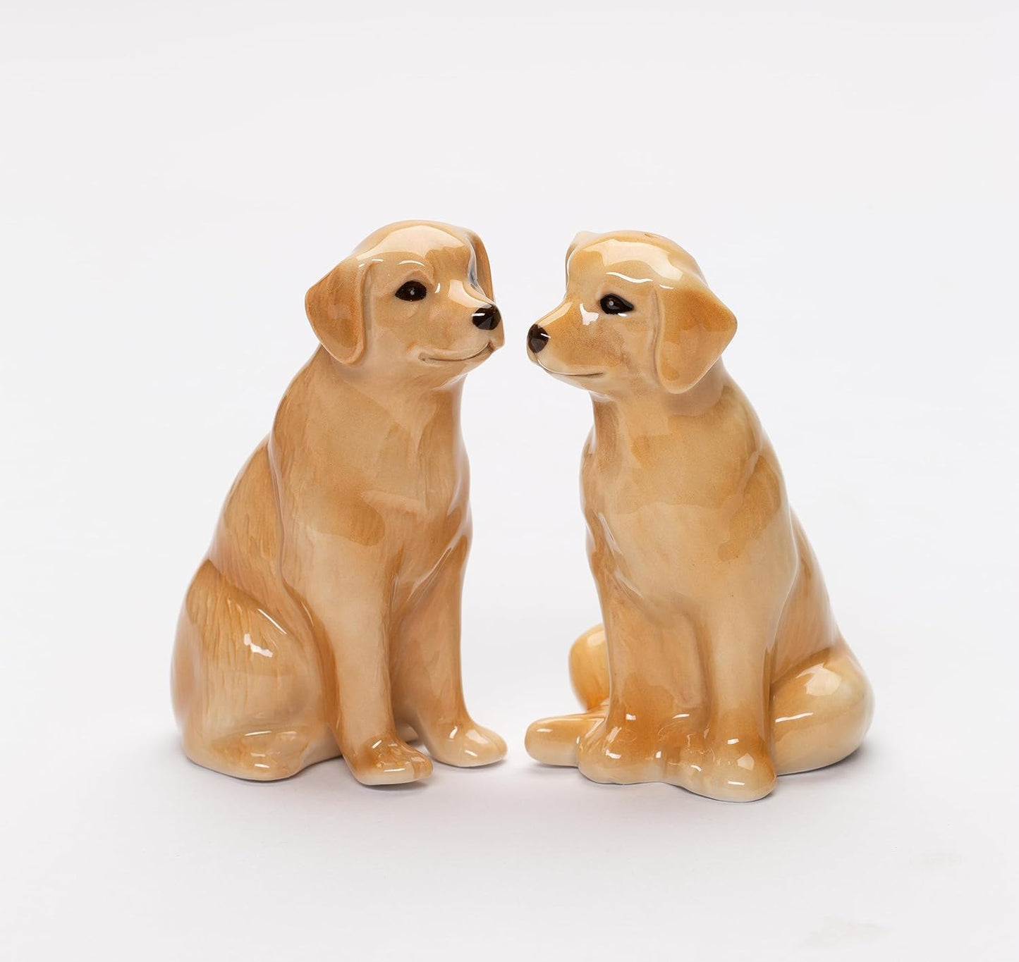 Cosmos Gifts Fine Ceramic Labrador Retriever Dogs Salt and Pepper Shakers Set 3-5/8" H