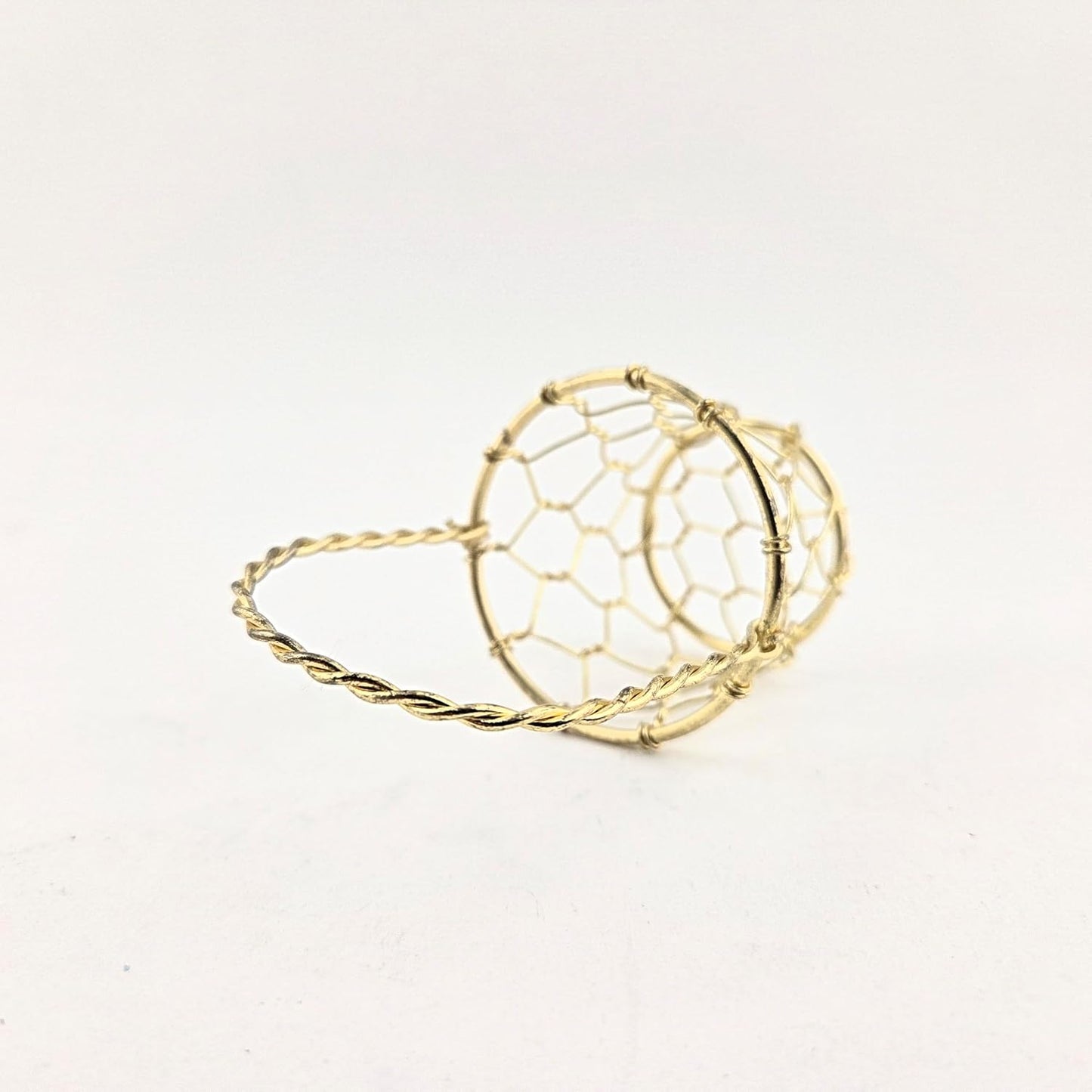 Party Favors Plus Gold Tone Miniature Round Wire Basket 3 Pack