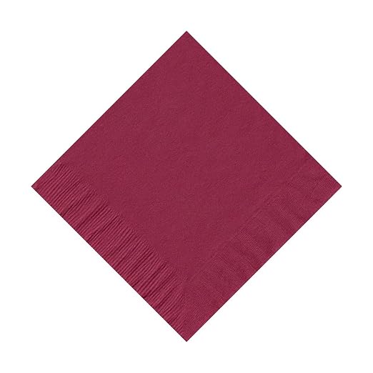 Party Favors Plus Beverage Cocktail Napkins Burgundy 600 Count