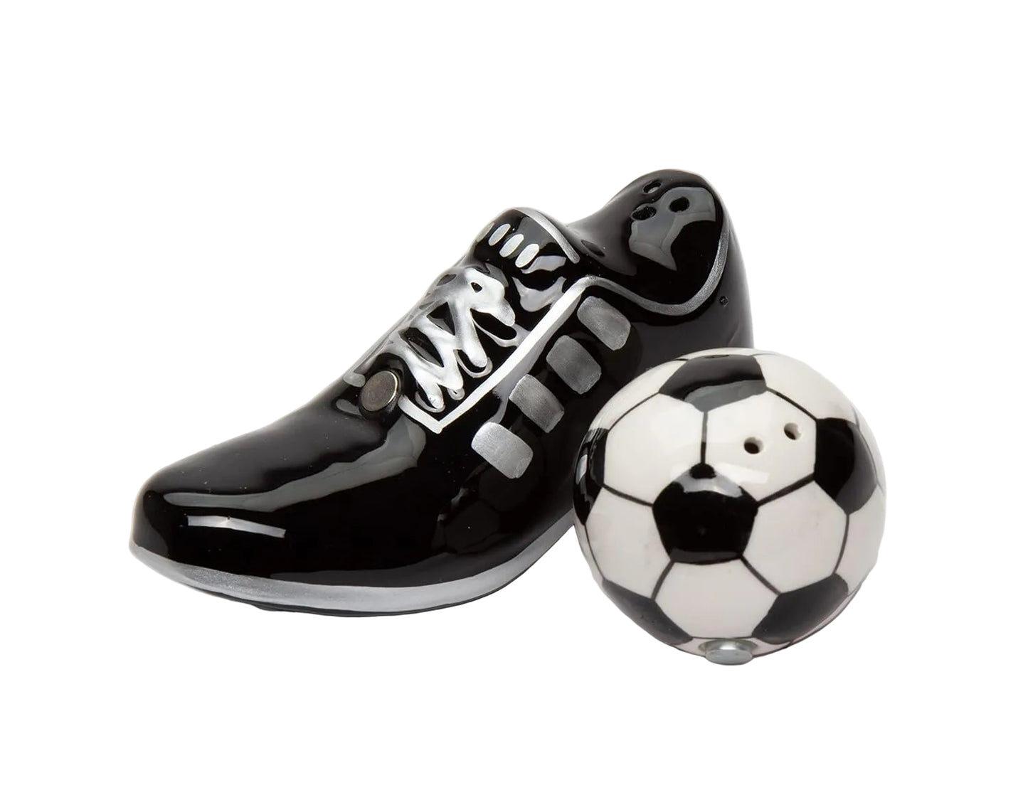 Cosmos Gifts 10466 Soccer Shoe and Soccer Ball Salt and Pepper Shakers