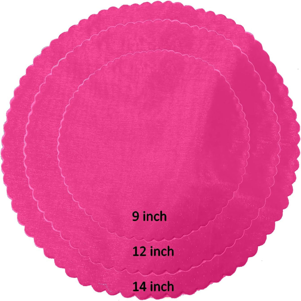 Organza Scalloped Circles, Fabric for Crafts and Decorations