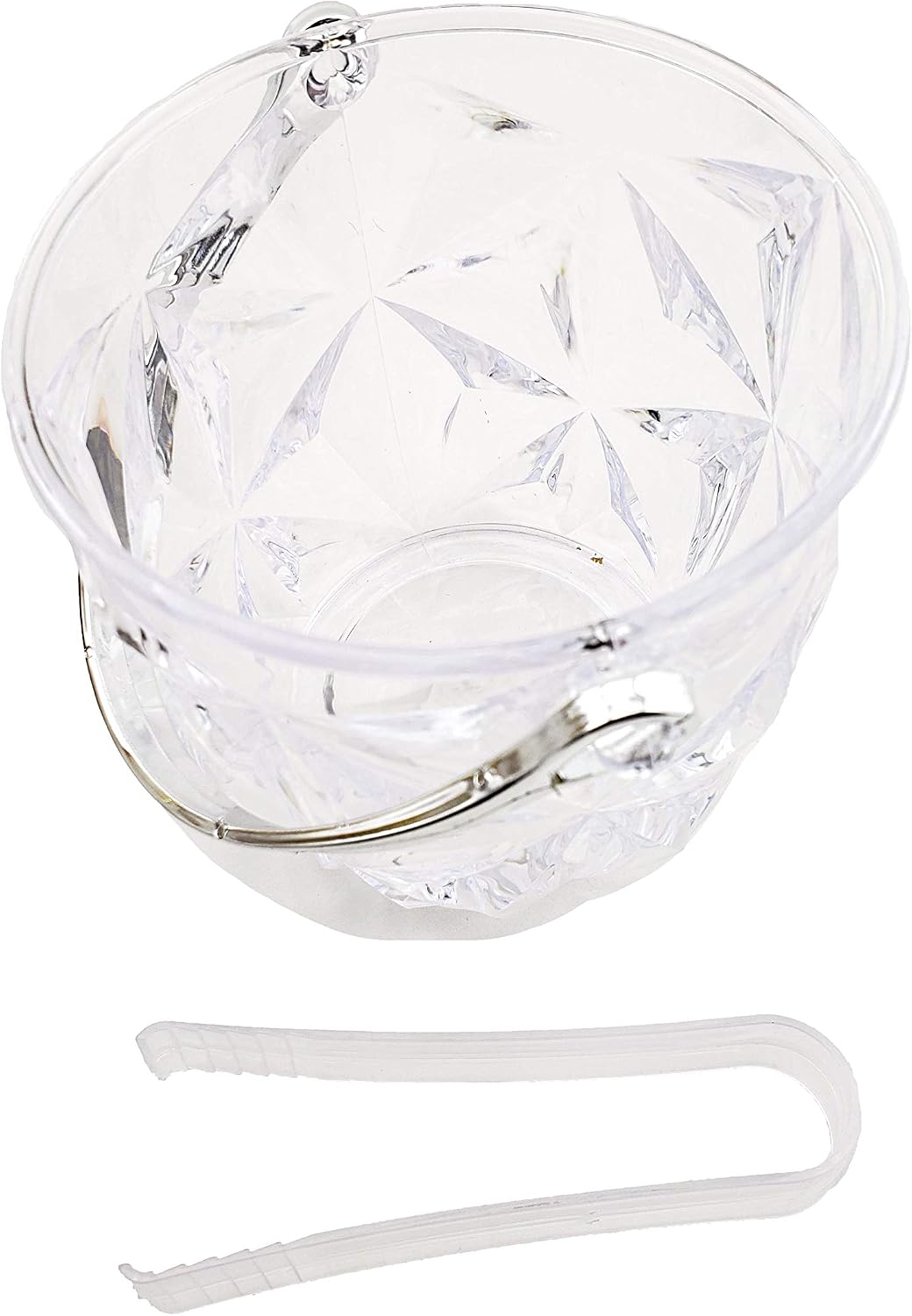 Regent Clear Ice Bucket with Handle and Tongs, One Size