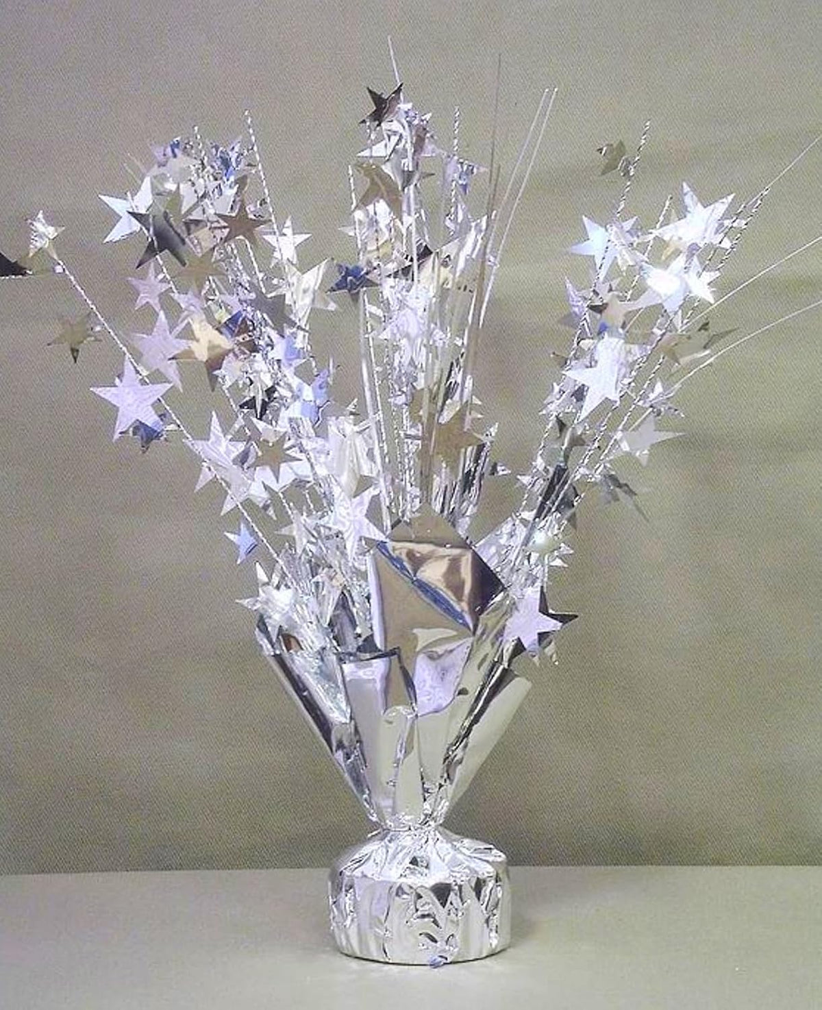 Silver Star Balloon Weight Centerpieces, 2 Pieces