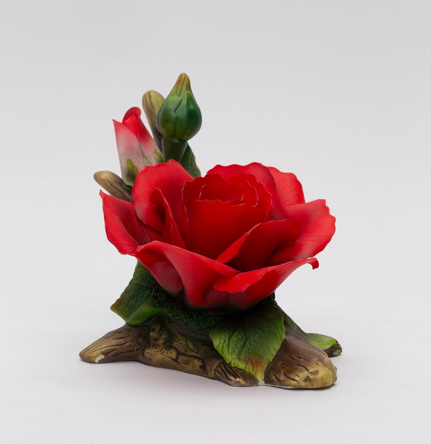 Cosmos Gifts Fine Porcelain Red Rose Flower Figurine 5-3/4" L 5088FIGURINE