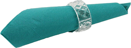 Party Favors Plus Crystal Cut Plastic Napkin Rings 2 Inches 12 Count