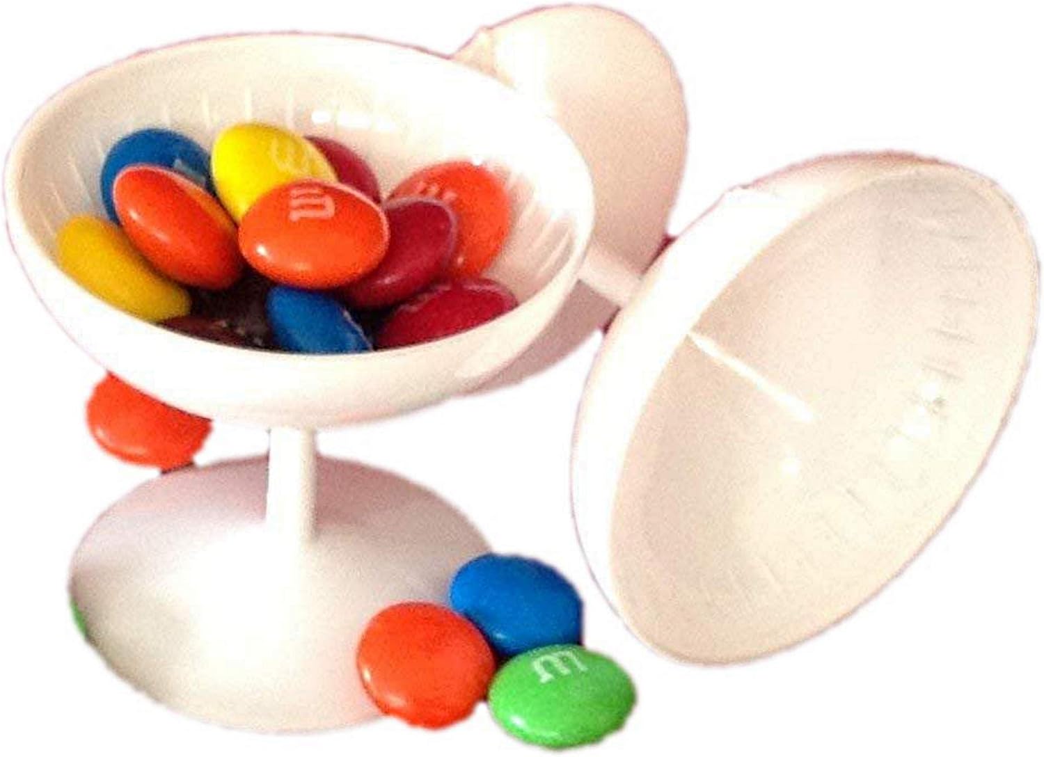 Party Favors Plus Mini Plastic Champagne Glasses White 24 Count