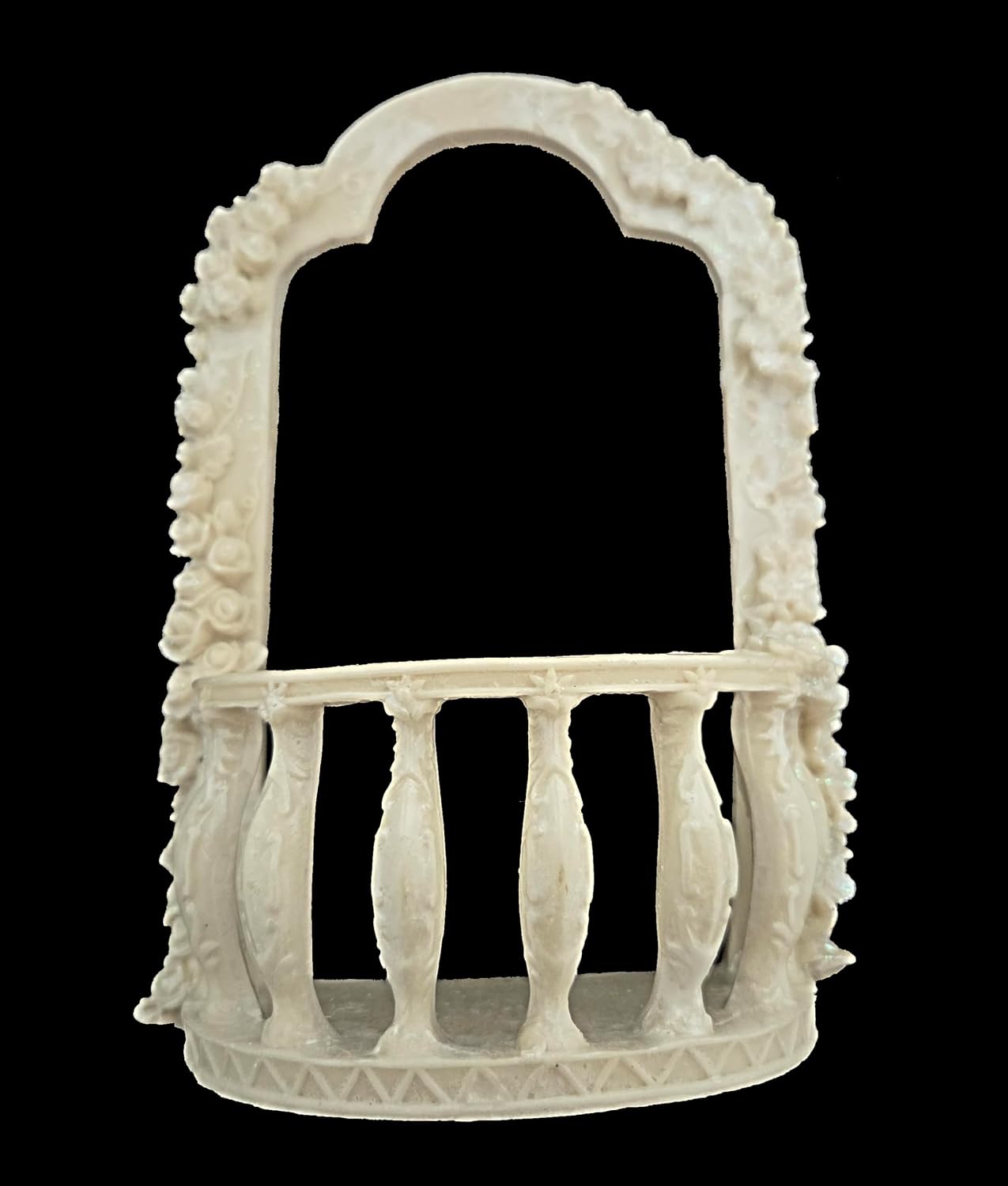 Party Favors Plus Ivory Polyresin Wedding Gazebo Balcony Figurine 6.5 Inch