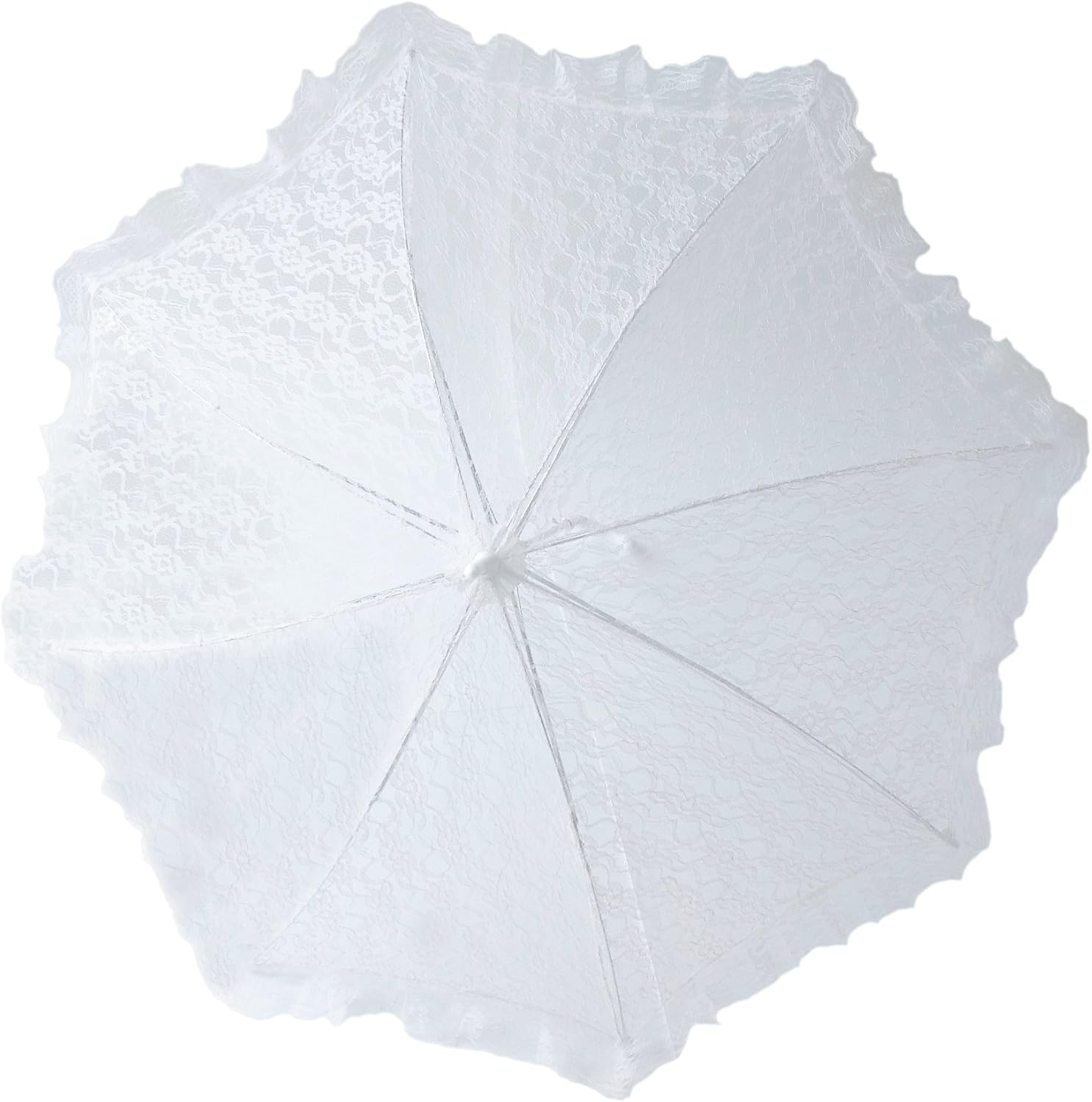 Party Favors Plus White Lace Umbrella Parasol 36 Inches