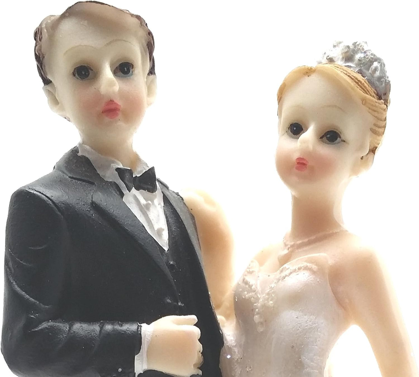Party Favors Plus Bride Tiara Groom Black Tie Cake Top 4.75 Inch