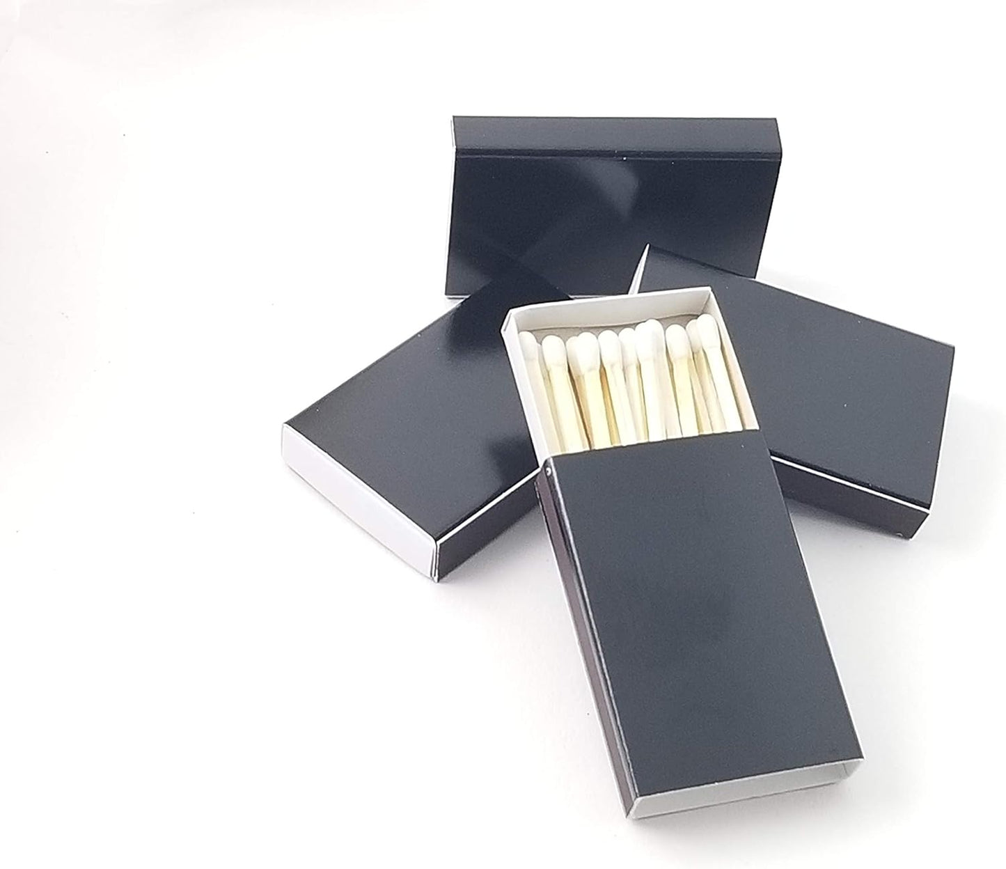 Party Favors Plus Plain Black Cover Wooden Matches Box 50 Count