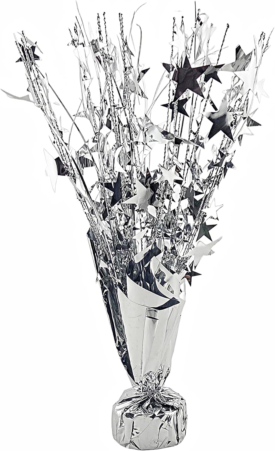 Silver Star Balloon Weight Centerpieces, 2 Pieces