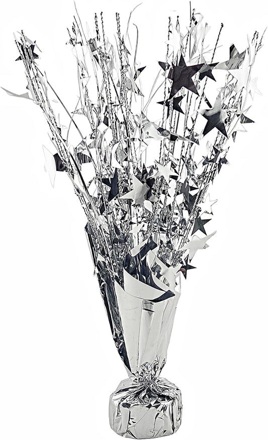 Silver Star Balloon Weight Centerpieces, 2 Pieces