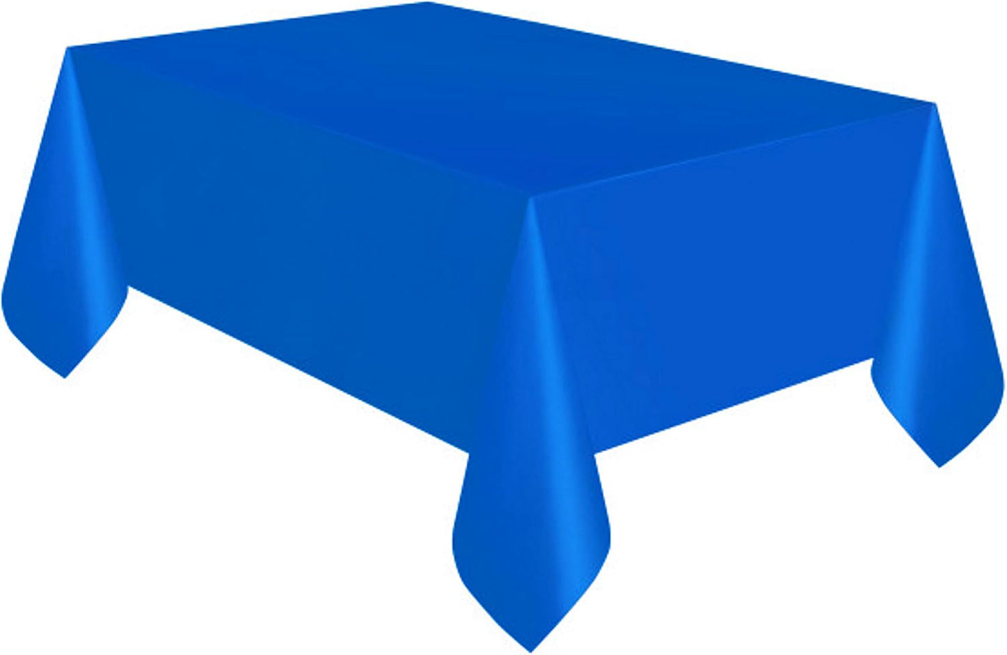 Party Favors Plus Royal Blue Plastic Rectangular Tablecloth With Matching Table Skirt 54x108 Inches 29 Inch Drop 2 Count