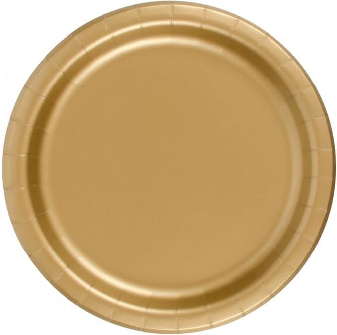 Party Favors Plus Dessert Cake Paper Plates Gold 240 Count